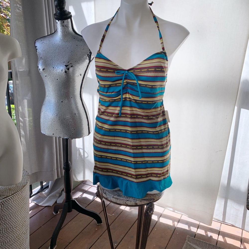 NWT MAINSTREAM HALTER swimsuit SWIMDRESS  sz 10